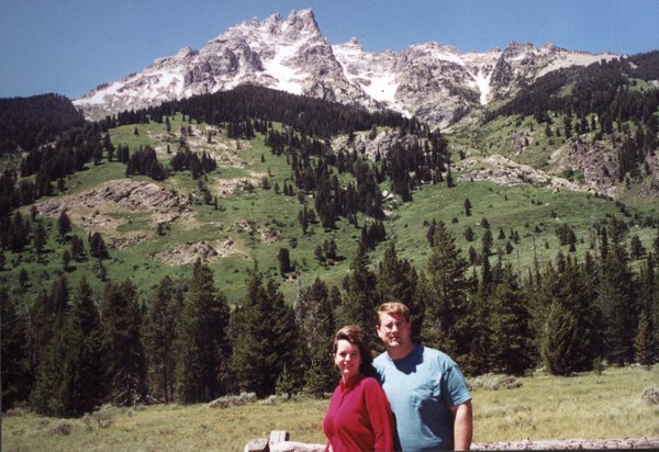 Rebecca and John and the Grand Teton.